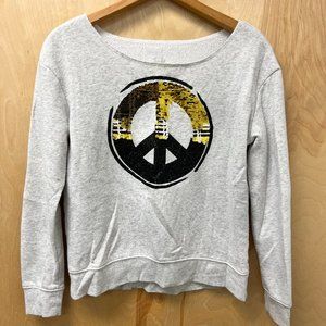 Justice Girls 14/16 Peace Logo Sweatshirt